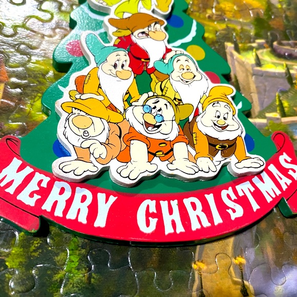 DISNEY’S SNOW WHITE & THE SEVEN DWARFS VTG 90s KURT ADLER WOODEN XMAS ORNAMENT - Picture 3 of 9